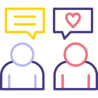 Konuş. Web simgesi basit illüstrasyon