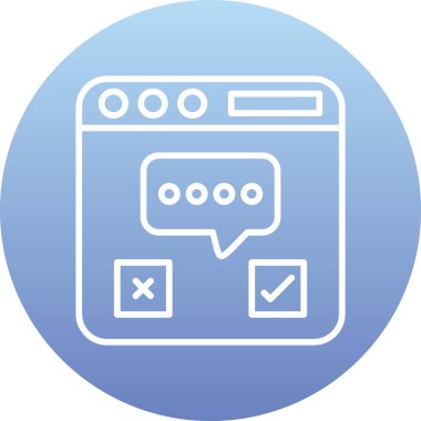 Sohbet simgesinin vektör illüstrasyonu