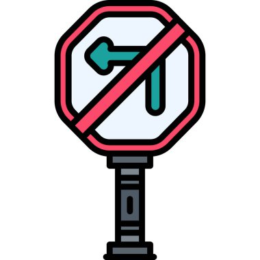 yol işareti vektör simgesi