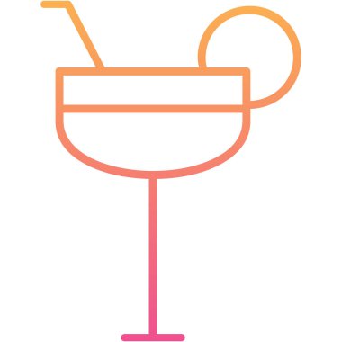 Kokteyl web simgesi, vektör çizim