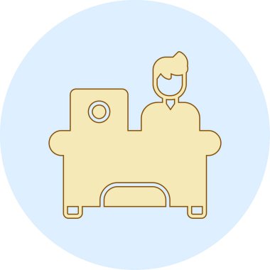 Dizüstü bilgisayarı olan bir kadının vektör çizimi