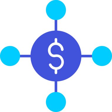 para birimi dolar simgesi düz stil