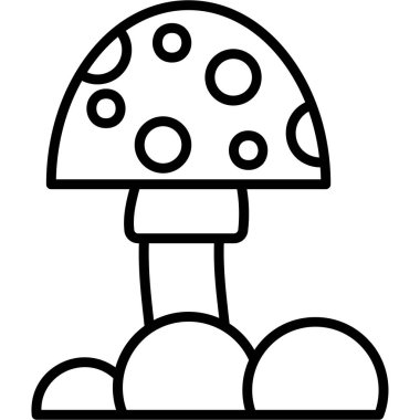 Çizgi film mantarının vektör çizimi