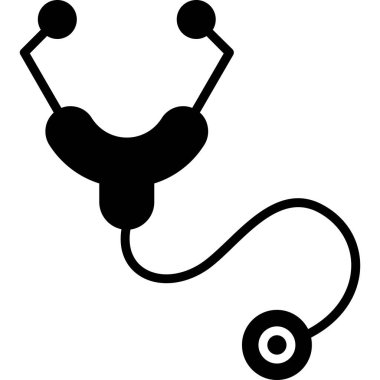 stetoskop web simgesi, vektör çizim