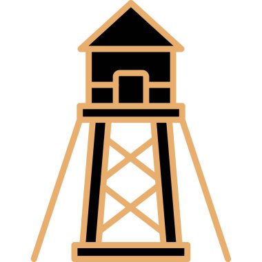 Kule. Web simgesi basit illüstrasyon