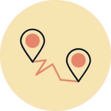 Harita konumu. Basit illüstrasyon