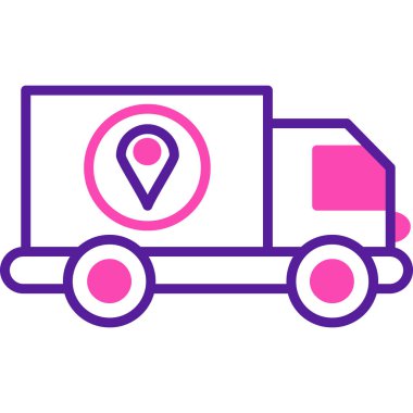 Harita konumu. Basit illüstrasyon