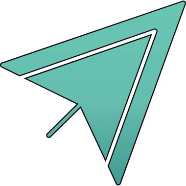 Üçgenli mavi üçgenin vektör çizimi