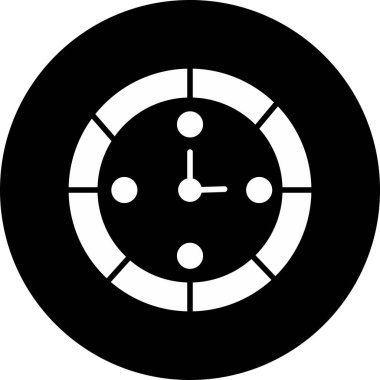 Saat simgesi, vektör illüstrasyonu