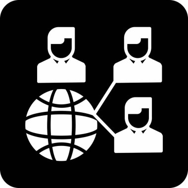 şebeke. Web simgesi basit illüstrasyon