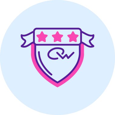 Bir kalkan simgesinin vektör illüstrasyonu