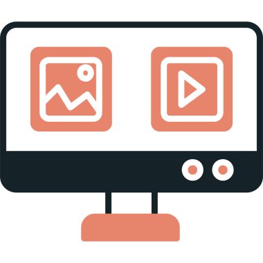 TV simgesi vektör illüstrasyonu