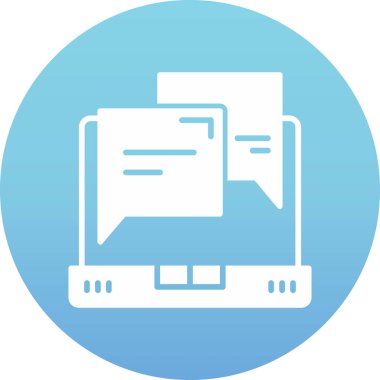 Mesaj var. Web simgesi basit illüstrasyon