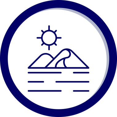 Güzel bir manzaranın vektör çizimi