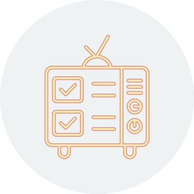 Kontrol listesi simgesi vektör illüstrasyonu