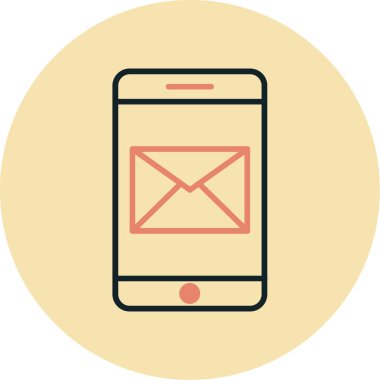 ileti ikonu vektör illüstrasyonu