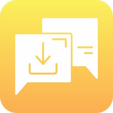 Sohbet balonu simgesinin vektör çizim