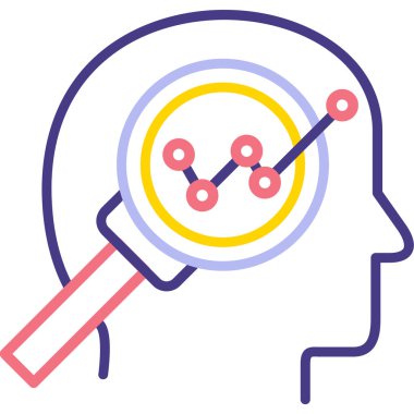 Beyin. Web simgesi basit illüstrasyon