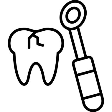 diş simgesi vektör illüstrasyonu