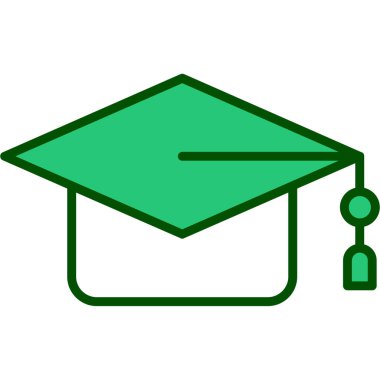 lisansüstü eğitim ikonu vektör illüstrasyonu