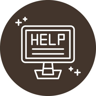 Yardım web simgesi, basit vektör illüstrasyonu
