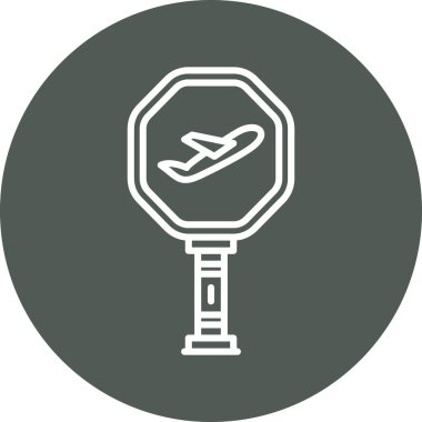 Uçak simgesinin vektör illüstrasyonu