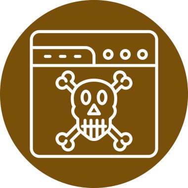 ölüm kafatası ikonu. Basit bir çizim. Web için vektör illüstrasyon simgeleri