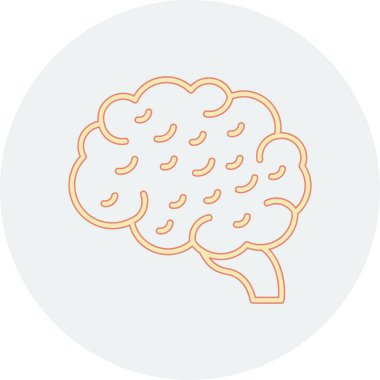 beyin ikonu vektör illüstrasyonu