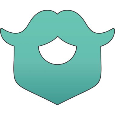 Güzel kadın saç ikonu. vektör illüstrasyonu