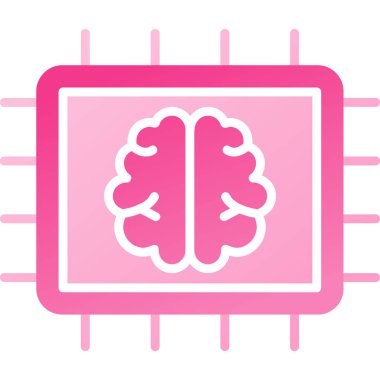 Beyin simgesi, vektör illüstrasyonu basit tasarım