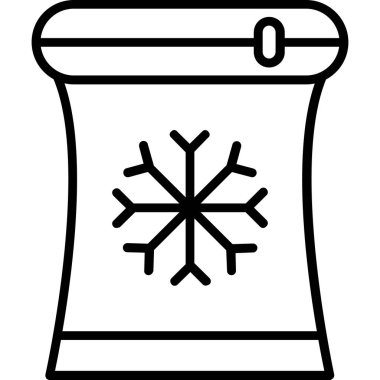 Noel şekeri çubuk şekeri ikonu ana hatlarıyla