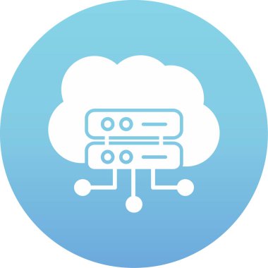 Bulut hesaplama simgesi. vektör illüstrasyonu