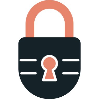 Kilit. Web simgesi vektör illüstrasyonu