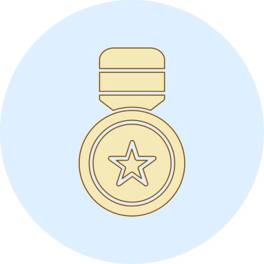 Altın madalya vektör simgesi