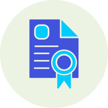 Sertifika simgesi modern illüstrasyon