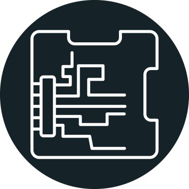 Labirent simgesi, vektör çizimi