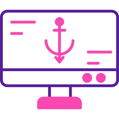 Tekne. Web simgesi basit illüstrasyon