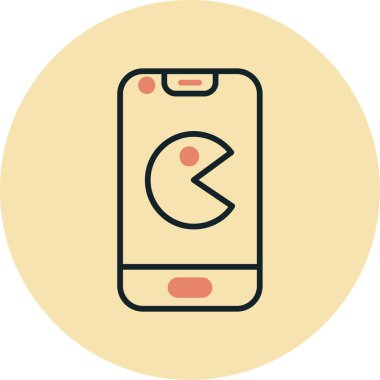 Cep telefonu. Web simgesi basit illüstrasyon