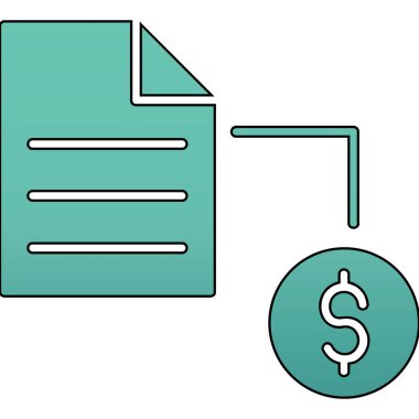 para dolar dosyası ve sikke vektör illüstrasyon tasarımı