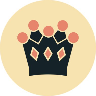 taç düz vektör simgeleri