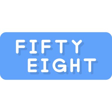 Beyaz zemin üzerinde metin 65 olan mavi modern harflerin vektör çizimi.