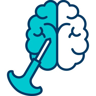 beyin ikonu vektör illüstrasyonu