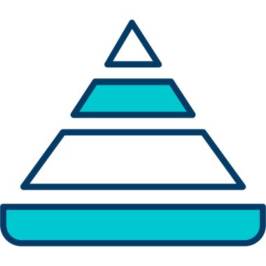 Piramit simgesinin vektör çizimi