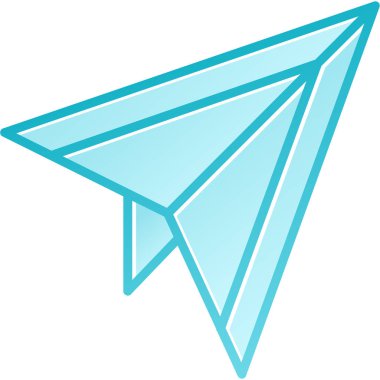 kağıt düzlem simgesi, vektör illüstrasyon tasarımı