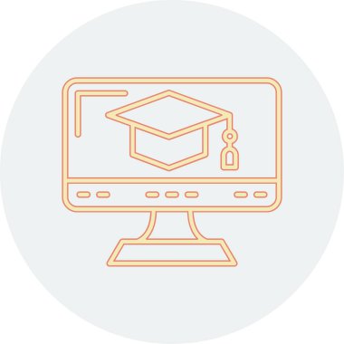 Çevrimiçi eğitim hattı simgesi.