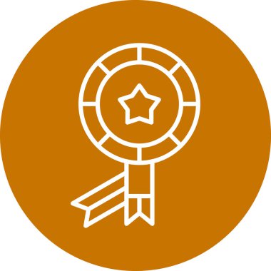 Madalya web simgesi vektör illüstrasyonu