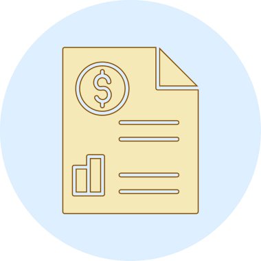 belge dosya simgesi vektör illüstrasyonu