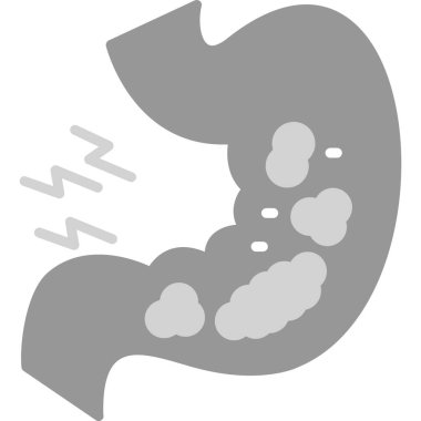 İnsan mide organı simgesi taslak biçiminde