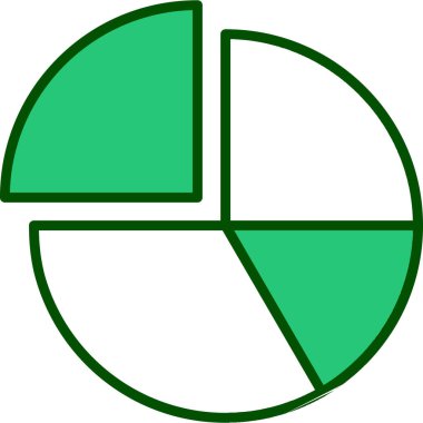 Diyagram pasta grafiği simgesi - taslak biçimi