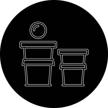 vektör yiyecek ve içecek simgesi